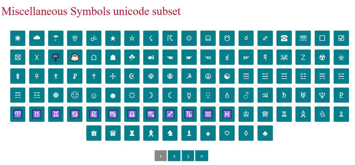 其它unicode符号