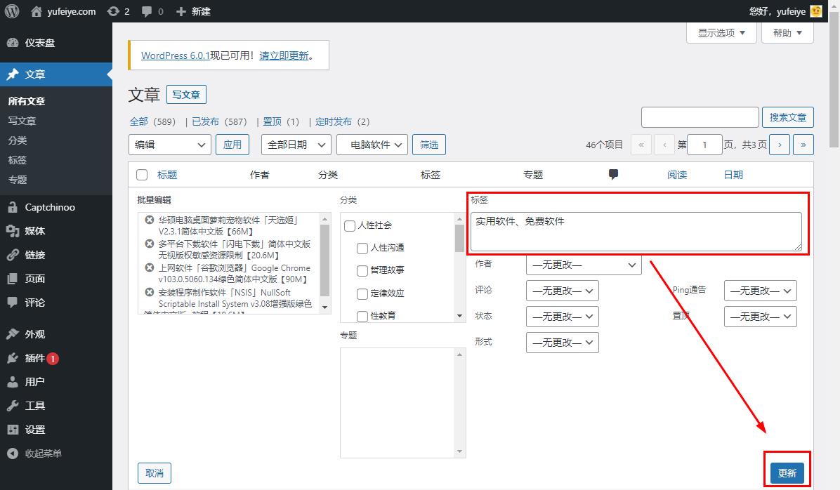 WordPress快速批量给文章添加标签教程 步骤2