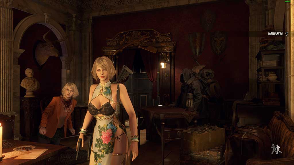 生化危机4重制版MOD“Ashley_Cheongsam_over_Leon”：阿什莉替换里昂